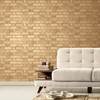 Manhattan Comfort Norman, Vinyl Gold Brick Wallpaper, 205 In X 33 Ft = 56 Sq Ft Norman